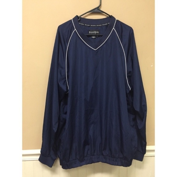 FootJoy V-Neck Pullover Windbreaker Mens XL Blue - Picture 1 of 5